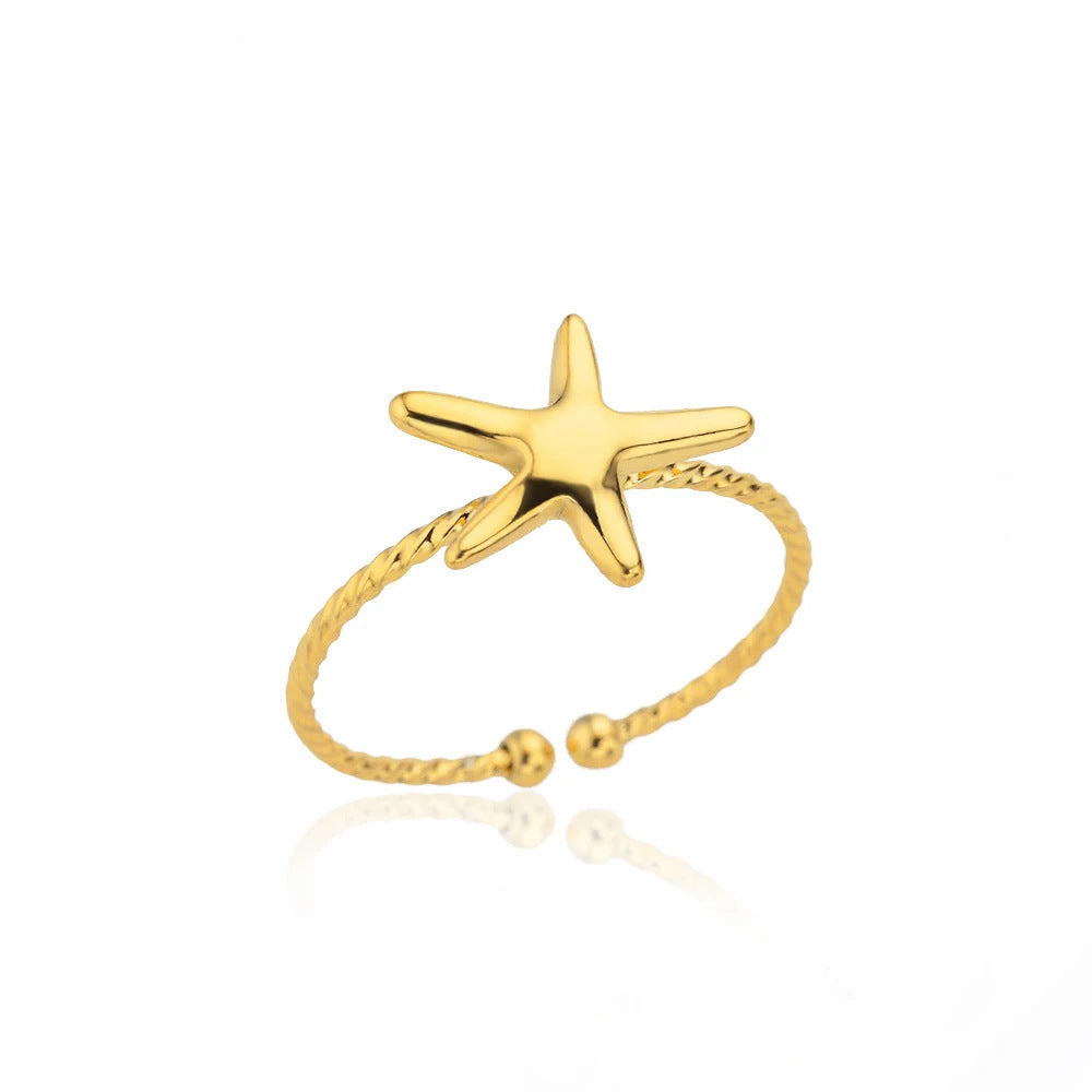 Adjustable Starfish Ring