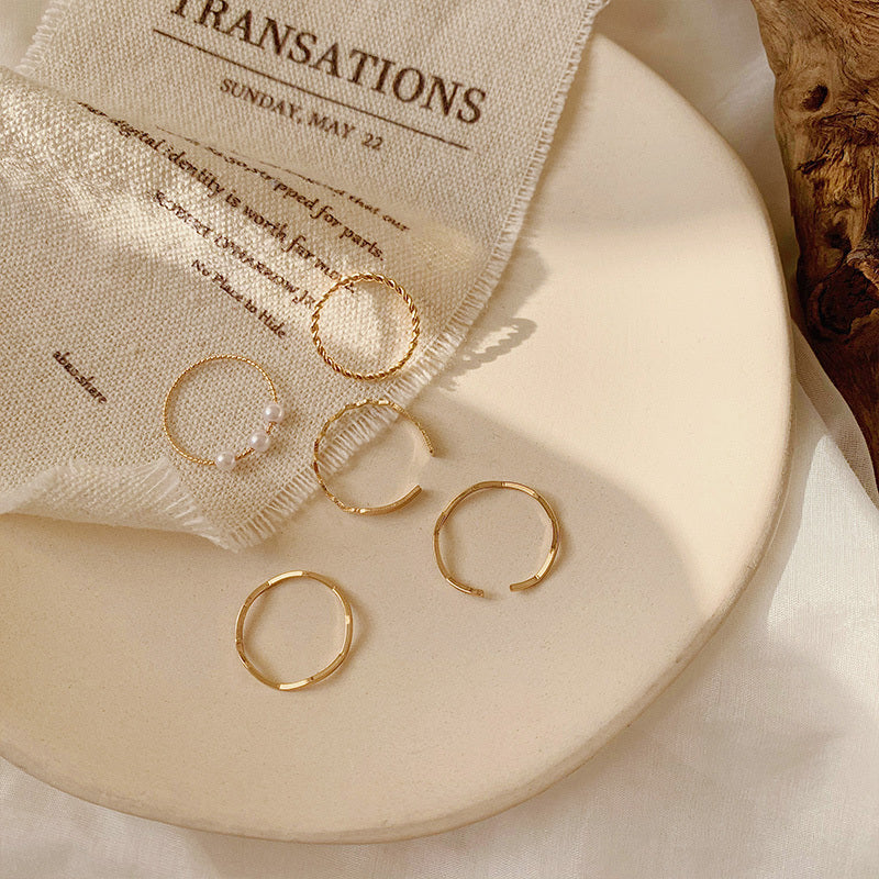 Pearl Ring Set
