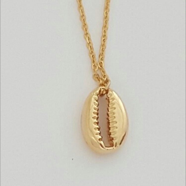Metal Plated Cowrie Shell Necklace