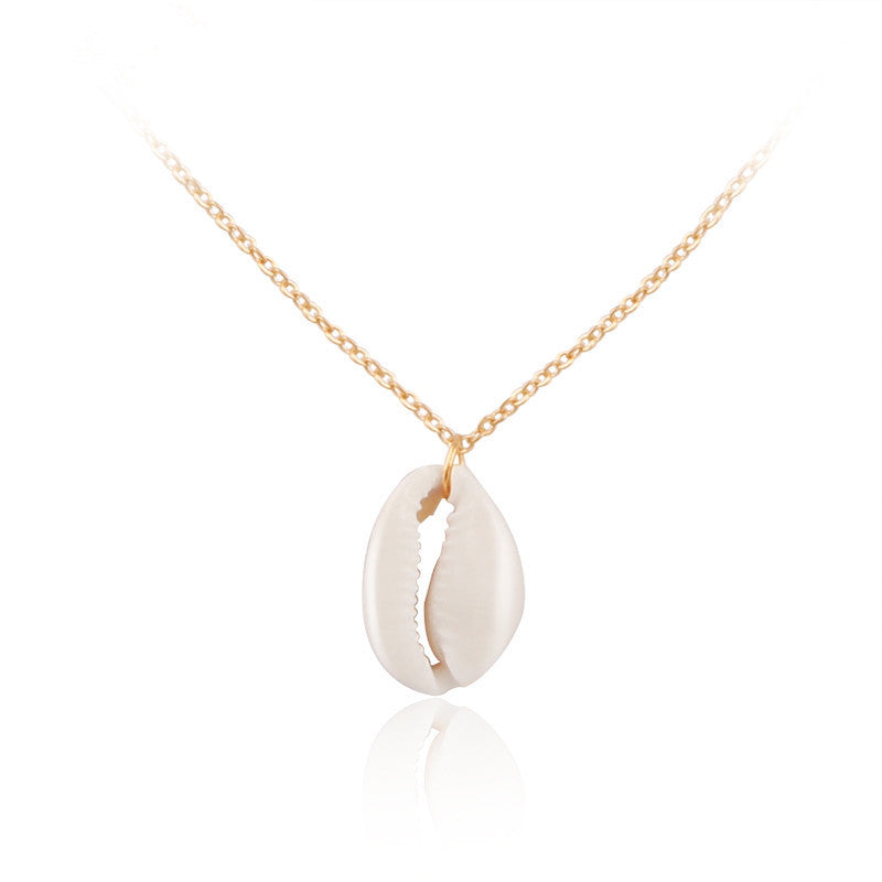 Cowrie Shell Necklace Gold & Silver
