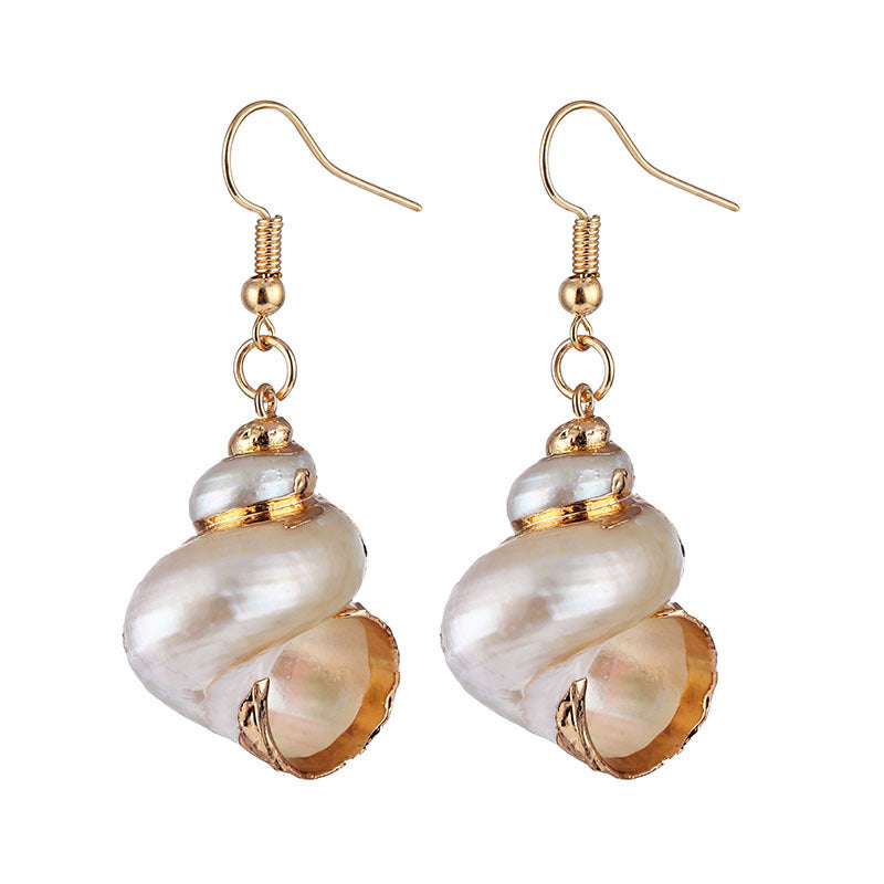 Gold-plated Shell Earrings