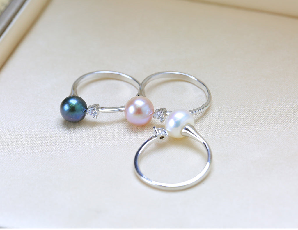Adjustable Pearl Ring
