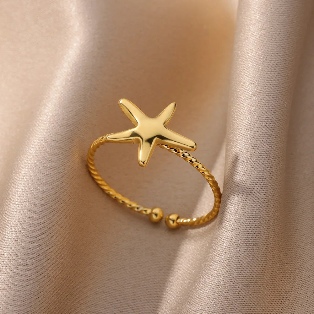 Adjustable Starfish Ring