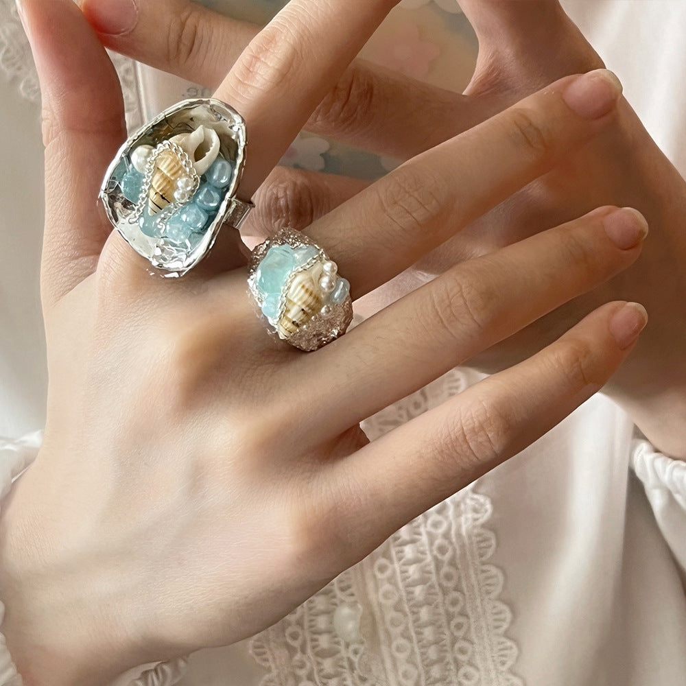 Beaded Shell Ring