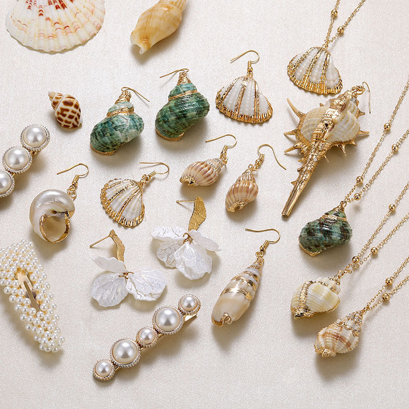 Gold-plated Shell Earrings