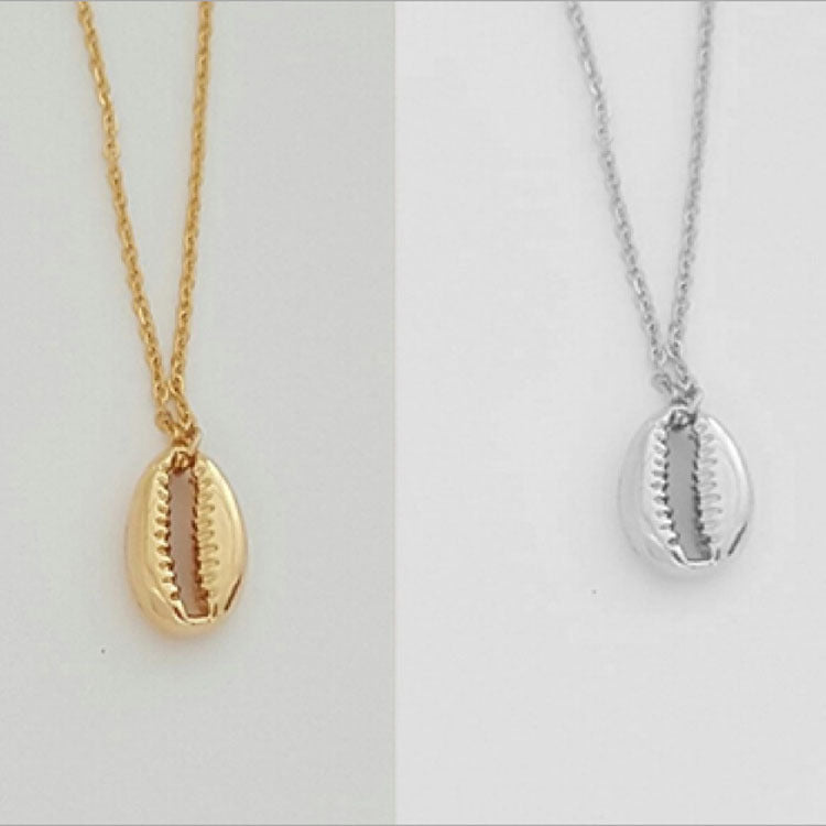 Metal Plated Cowrie Shell Necklace