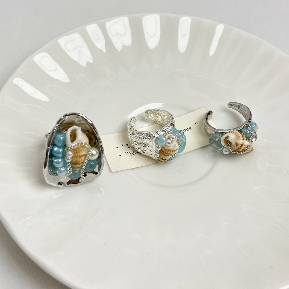 Beaded Shell Ring