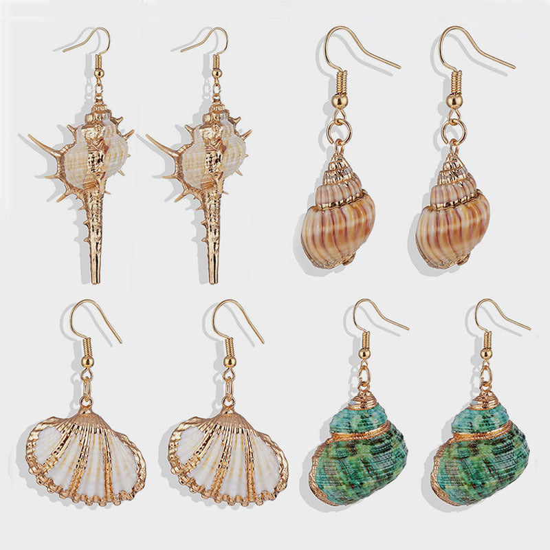 Gold-plated Shell Earrings
