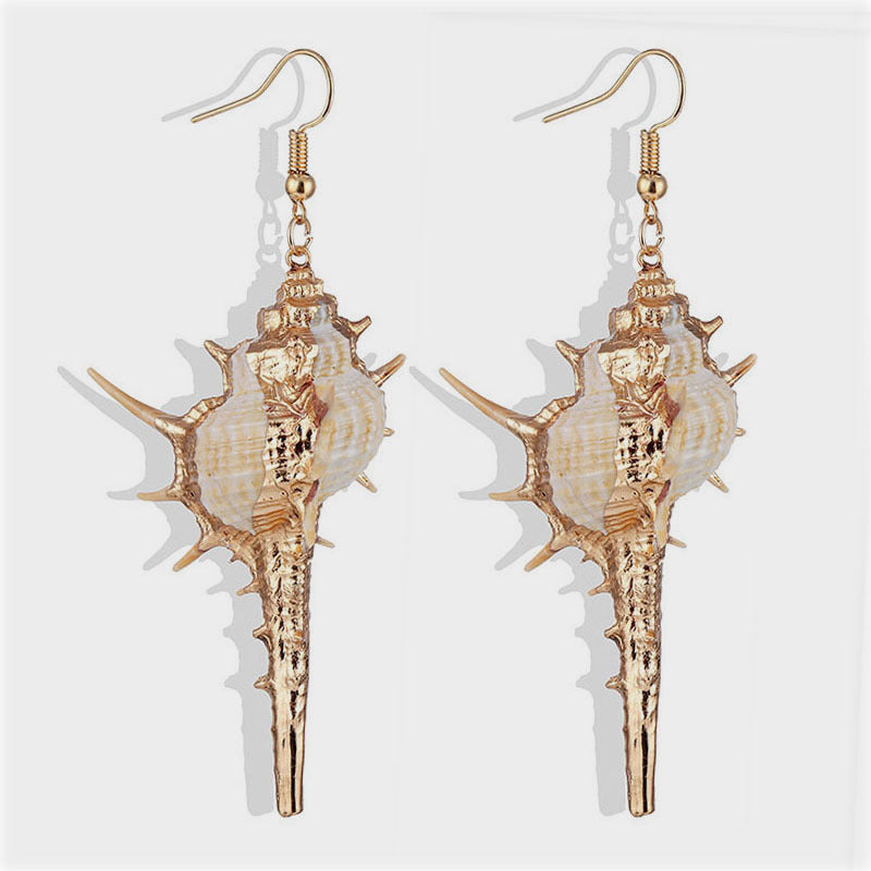 Gold-plated Shell Earrings